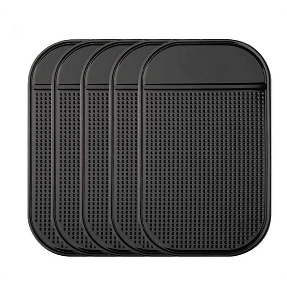 4 Pcs Non Slip Dash Mat,Extra-Thick Dash Pad, Mounting Pad,Black Adhesive Mat,Removable Silicone Gel Mat,for Car Dashboard,Cell Phone,Glasses,Keys (5.5*3.1 inch)