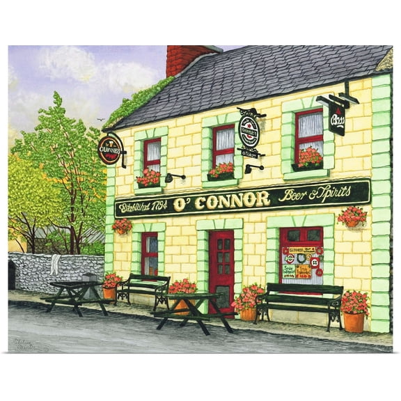 Great BIG Canvas | Rolled Thelma Winter Poster Print entitled Ireland - O'Connor's Pub