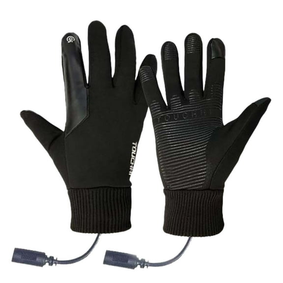 PMVFHDE USB Heated Gloves For Men And Women Touchscreen Winter Heating Gloves Hand Warmer For Cycling Black