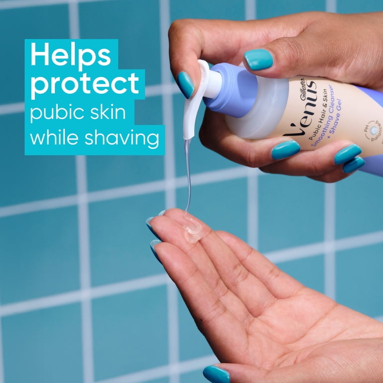 Venus Pubic Hair & Skin Smoothing Cleanser + Shave Gel, Gentle