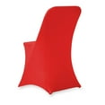 thumbnail image 3 of LinenTablecloth Stretch Folding Chair Cover Red, 3 of 6
