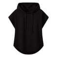 thumbnail image 5 of Domuza Men's Hooded Tank Top Sleeveless Hoodies Lightweight Casual Gym Workout Shirts Cooling Muscle Tee Shirt Black XL, 5 of 7