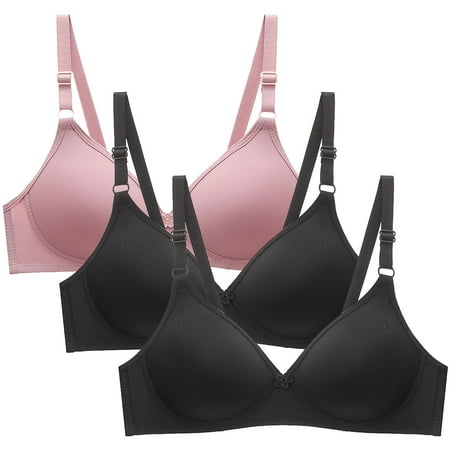 Women s 3 Pack Bras  Push Up Thick Padded Plunge Underwire T Shirt Lace Bra Lift Support for Women Add One Cup Full Coverage Everyday Bras S-2XL Womens Bras Clearance under $5