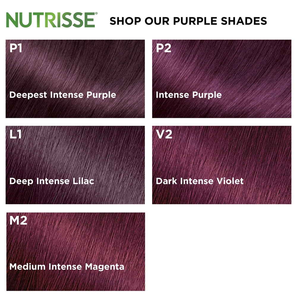 Garnier Nutrisse Ultra Color Nourishing Bold Permanent Hair Creme, P2 Intense Purple, 1 Kit Garnier Nutrisse Ultra Color Nourishing Bold Permanent Hair Creme, P2 Intense Purple, 1 Kit