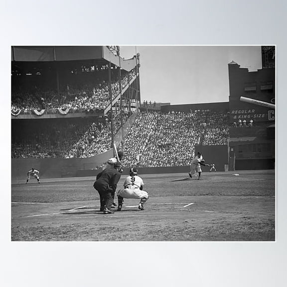 Polo Grounds, Sellout Crowd, Old Ballparks, New York Baseball Stadium, Old Stadiums, Baseball, Outfield Bleachers, Poster Wall Art, Modern Wall Decor For Living Room Bedroom, 8x12 UNFRAMED