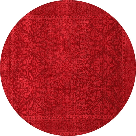Ahgly Company Indoor Round Persian Red Traditional Area Rugs, 7' Round