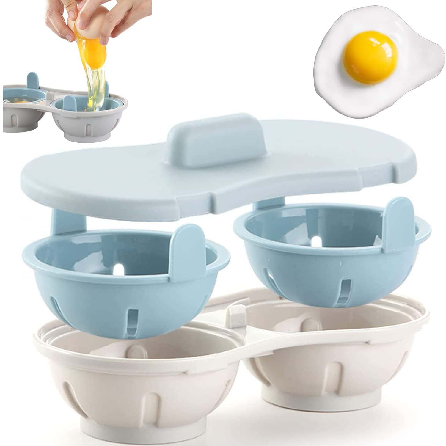 Plastic Egg Cooker Microwave Poached Egg Maker Poached Egg Cooking Steamer  Mold DIY Round Poached Eggs Tray For Breakfast Lunch - AliExpress