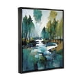 thumbnail image 4 of Stupell Industries Woodland Creek Painting Landscape Painting Black Floater Framed Canvas Art Print Wall Art, 25 x 31, 4 of 10