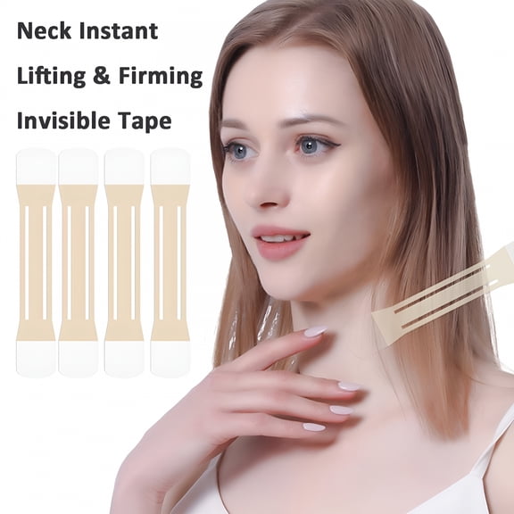 XIRQI Neck Strips, Neck Tape Lifting Invisible Tightening Tapes and Bands Lifter for Wrinkles Neck Makeup Patches, Lifting Saggy Skin, Neck Line Remover Slimmer