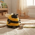 thumbnail image 4 of 18cm Round Bumble Bee Stuffed Animal, Ultra Soft Short Plush Bee Toy, Cute Honey Bee Pillow, Perfect Gift for Kids & Toddlers, Ages 3+, 4 of 5