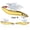 Color H, variant on GRIMPEX 1Pc Fishing Lure Jig 5cm Leech S-Shaped Metal Spoon Fake Bait with Feather Treble Hook for Bass Pike Perch Various Aggressive Fi Color H 10G