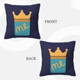 thumbnail image 3 of LNWH Decorative Pillow Covers, Crown Square Sofa Decorative Knit Pillow Case, 18"x18", 3 of 8