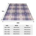 thumbnail image 3 of Bixox Fleece Blanket Purple Floral Gingham Check Plaid Pattern Super Soft Double-Sided Microfiber Flannel Blanket for Sofa, Bed, Couch,Suitable for All Seasons - 40"x30", 3 of 5