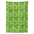 thumbnail image 3 of Ambesonne Tea Party Tablecloth Rectangular Table Cover, Tea Time Daisy Blooms, 60"x84", Lime Green Dark Green, 3 of 4