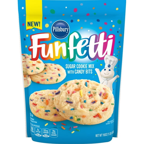 Pillsbury Funfetti Sugar Cookie Mix with Candy Bits, 16 oz - Walmart.com - Walmart.com