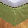thumbnail image 1 of Alive Pixels Bed Skirt Sage Solid 100 Percent Cotton Split Corner Pleated 1-Pc with 18 Inch Drop 200TC (Queen, Sage), 1 of 4