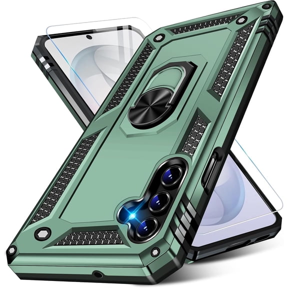 REQO for Samsung Galaxy S26 Case with Screen Protector, Heavy Duty Military Grade Shockproof Rugged Protective Cover for Samsung S26 Phone Case with Metal Ring Kickstand