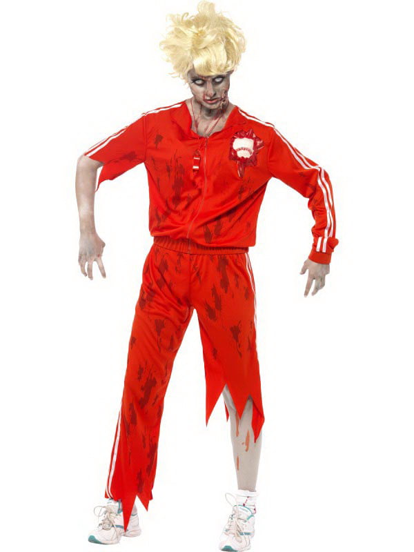 Smiffys Zombie Jock Costume Horror Halloween Fancy Dress 
