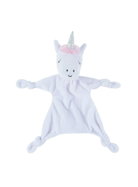 Trend Lab White and Pink Female Unicorn Infant Security Blanket.