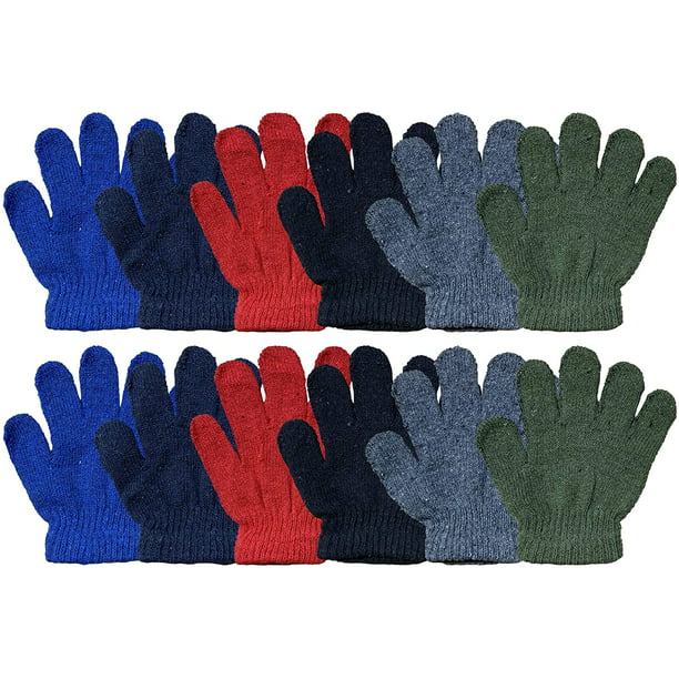 Yacht & Smith Kids Gloves & Mittens Bulk Winter Striped Magic Children Age  3-8 (12 Pairs Assorted) - Walmart.com