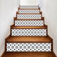 thumbnail image 4 of AFLT010 Pegatinas de escalera cuadradas en blanco y negro 18 * 100 cm 6 juegos de pegatinas de escalones Decoración de escaleras, 4 of 5