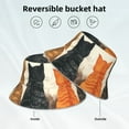 thumbnail image 2 of KLL Four Cats Watching Rain Bucket Hat for Women Men Packable Travel Beach Sun Hat Outdoor Rave Accessories Reflective Fisherman Cap, 2 of 7