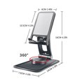 thumbnail image 3 of TOPRenddon Cell Phone Stand Adjustable Phone Holer for Desk，Metal Mobile Phone With 360 ° Rotation Folding Lazy Person Tablet Desktop, 3 of 9
