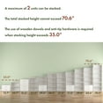 thumbnail image 5 of Join Stackable 4-Tier Wood White Bookcase, 5 of 12