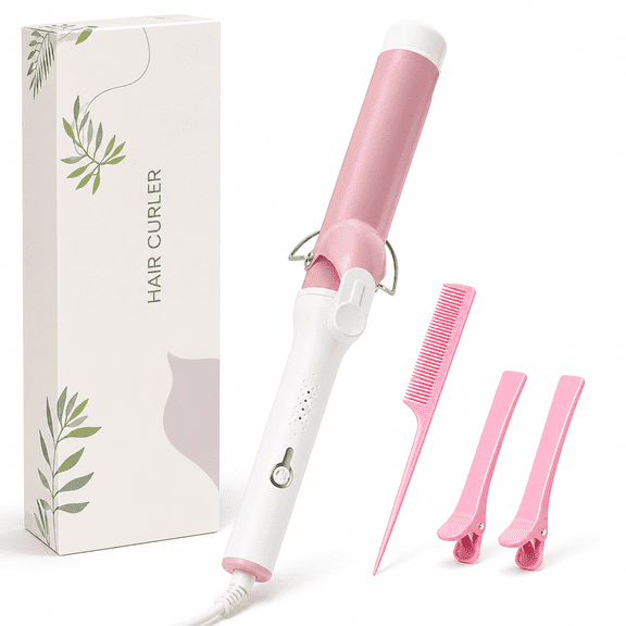1.25 Inch Curling Iron, Ceramic Hair Curler with 10 Heat Levels for Soft Waves