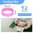 thumbnail image 2 of 12Pcs Silicone Rubber Bands,20mm/0.8inch Rubber Bands Rings Cable Ties for Cord Wrapping Bag Wraps, Pink, 2 of 6