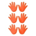 thumbnail image 1 of Juego de 3 pares para deportes y educación preescolar, ideal para jardín de infantes, marcadores de piso con huellas de manos de PVC antideslizantes de color naranja, 1 of 8
