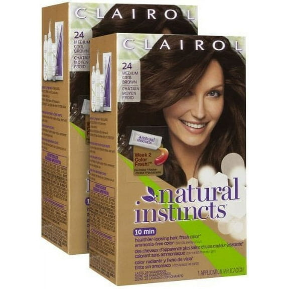 Clairol Natural Instincts Haircolor, Clove Medium Cool Brown 24