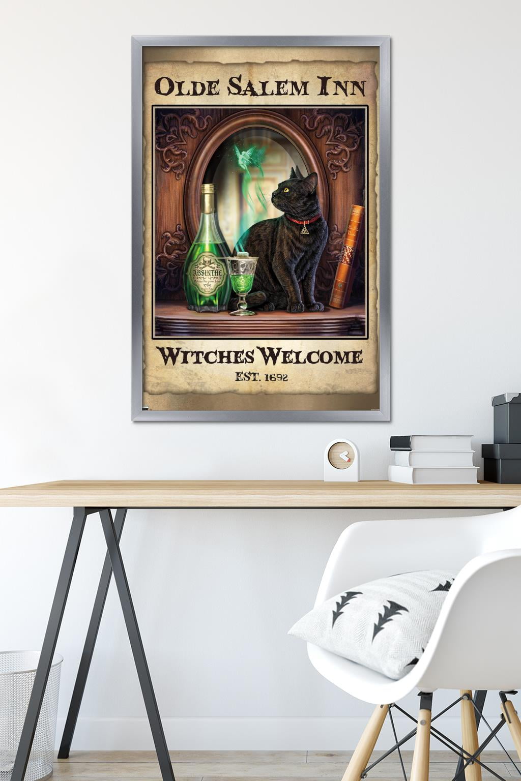 Lisa Parker - Absinthe Witches Welcome Wall Poster, 22.375" x 34", Framed