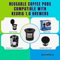 thumbnail image 5 of Brew Addicts Reusable Coffee Filters – Black, 4-Pack Refillable Pods with Stainless Steel Mesh – Compatible with Keurig 1.0 Coffee Makers, 5 of 7