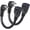 Black - 2 Pack, variant on Short Power Extension Cord - 6 Inch 14AWG Heavy Duty Indoor Outdoor Flat Plug 90-Degree 15A 125V NEMA 5-15P to 5-15R Black