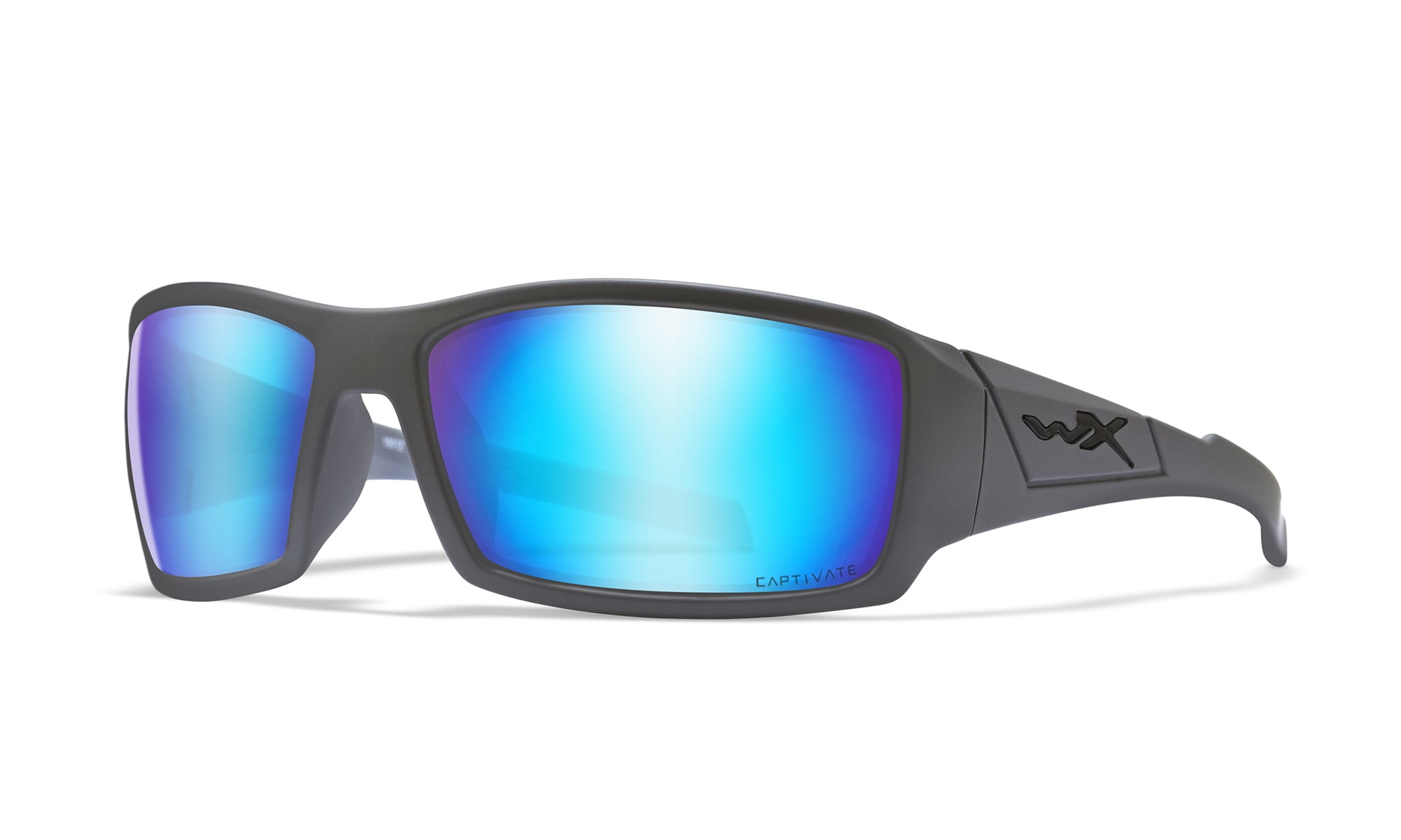 Wiley X Wiley X Twisted Captivate Polarized Blue Mirror/Matte Grey