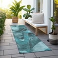 thumbnail image 6 of Addison Rugs Chantille Indoor/Outdoor Contemporary Abstract Teal Washable Runner Rug, 2'3" x 7'6", 6 of 6