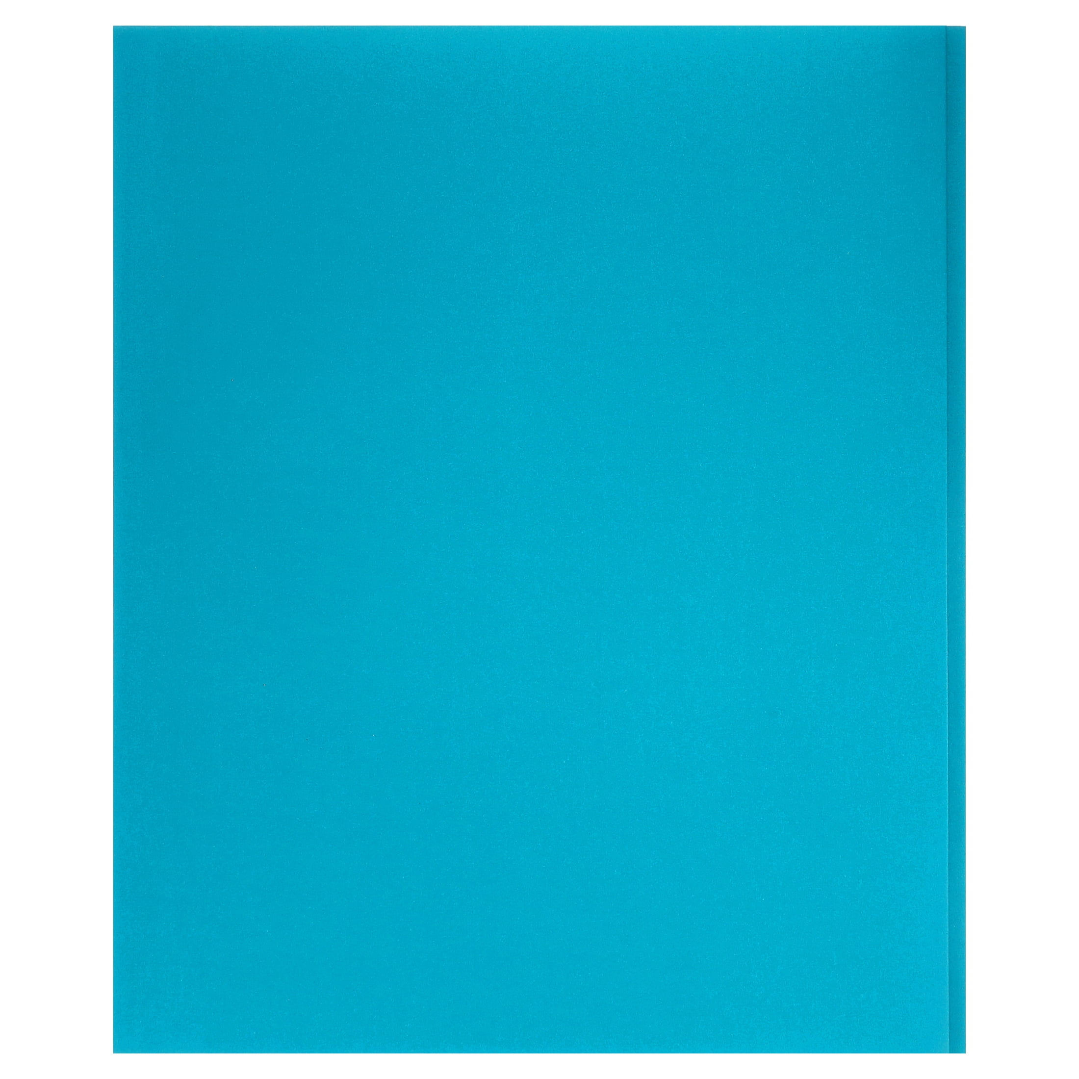 Teal Paper 2 Pocket Folders with Prongs, 50 Pack, by Better Office Products, Matte Texture, Letter Size Paper Folders, 50 Pack, with 3 Metal Prong Fastener Clips, Teal