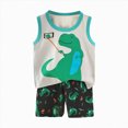thumbnail image 4 of TOWED22 Toddler Baby Boy Summer Clothes Short Sleeve Embroidery Letter T-shirt with Plaid Shorts Summer Outfits Set(AG,3-6 M), 4 of 4