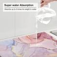 thumbnail image 6 of Marble Dish Drying Mat Large for Kitchen Counter Absorbent Reversible Pink Dish Drainer Pad for Coffee Bar 18 x 24 In Home Decor, 6 of 7