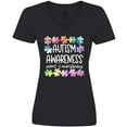 thumbnail image 3 of Inktastic Autism Awareness Support and Understanding Puzzle Pieces Women's V-Neck T-Shirt, 3 of 5