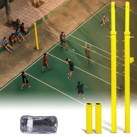 Heavy Duty Professional Size Volleyball Net Set with Anti-Sag System, 32 x 8 FT Net,Adjustable Height 5'1"-8'
