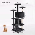 thumbnail image 7 of YRLLENSDAN 54 inch Tall Cat Tree Tower for Indoor Cats, Large Cat Tower with Scratching Post, Cat Climbing Tower with Cat Tree House, Sturdy Cat Condo, Dark Gray, 7 of 7