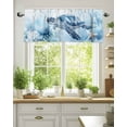 thumbnail image 2 of Blue Coastal Valances for Windows Sea Turtle Starfish Coral Ocean Summer Valance Rod Pocket Light Filtering Short Window Treatments Curtains for Kitchen Bathroom Living Room Bedroom, 42 x 12 Inch, 2 of 7