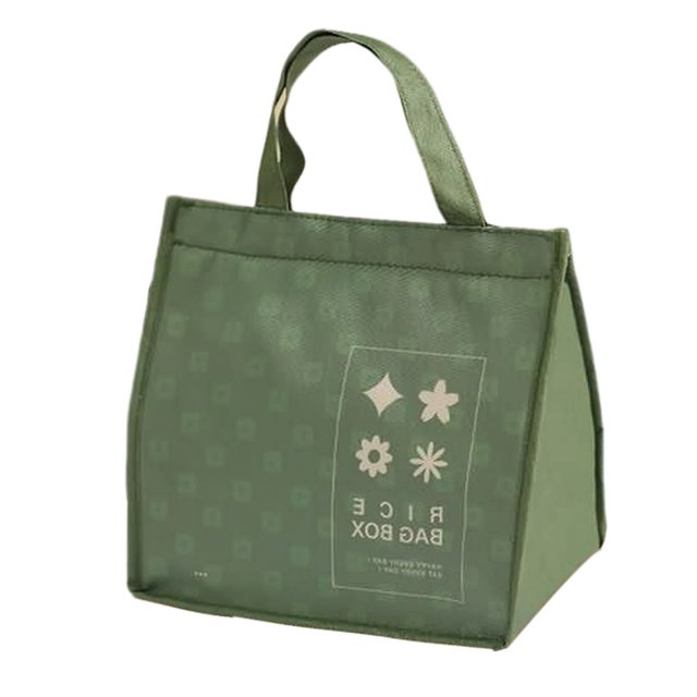 Bento Insulated Bag Heat Retention Zipper Closure High Capacity Cold Preservation Leakproof Lining Keep Warm Thicken Bento Handbag Lunch Box Insulated Organizer Picnic Tool