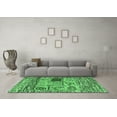 thumbnail image 3 of Ahgly Company Indoor Round Oriental Emerald Green Modern Area Rugs, 4' Round, 3 of 4