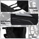 thumbnail image 5 of 1 Par Motocicleta Alforja Bolsas Lona Negro 17.72''x7.87''x7.48'', 5 of 10