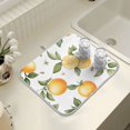 thumbnail image 4 of Yayeee Dish Drying Mat for Kitchen Counter 18" x 24" Microfiber Super Absorbent Coffee Decorative Pad, White Watercolor Oranges, 4 of 9
