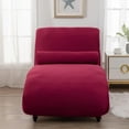 thumbnail image 3 of Housses de Chaise Longue d'Intérieur Housse de Chaise Extensible pour Salon Chambre Rouge Vin, 3 of 9