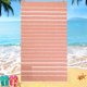 thumbnail image 4 of Toalla de playa oversize 59x39 pulgadas | Sábana de baño de microfibra sin arena con bordes envueltos | Bolsillo oculto con cremallera para almacenamiento | Secado rápido, ligero, absorbente, patrón, 4 of 6